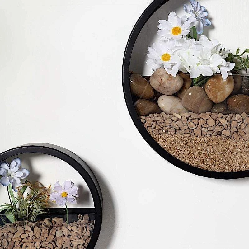3 Pcs Half Moon Metal Wall Planters Round Floating Shelves 5 3 Pcs Half Moon Metal Wall Planters Round Floating Shelves - Image 3