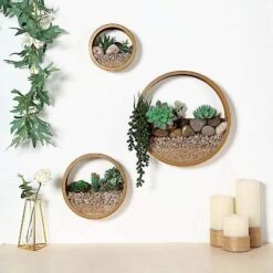 3 Pcs Half Moon Metal Wall Planters Round Floating Shelves 37 3 Pcs Half Moon Metal Wall Planters Round Floating Shelves -Optimal Home Decoration 3 pcs half moon metal wall planters round floating shelves 28968488108095
