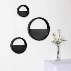 3 Pcs Half Moon Metal Wall Planters Round Floating Shelves 26 3 Pcs Half Moon Metal Wall Planters Round Floating Shelves -Optimal Home Decoration 3 pcs half moon metal wall planters round floating shelves 28980954267711