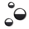 3 Pcs Half Moon Metal Wall Planters Round Floating Shelves