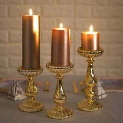 3 Pcs Mercury Glass Pillar Candle Holders Wedding Centerpieces 10 3 Pcs Mercury Glass Pillar Candle Holders Wedding Centerpieces -Optimal Home Decoration 3 pcs mercury glass pillar candle holders wedding centerpieces 28997735579711