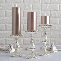 3 Pcs Mercury Glass Pillar Candle Holders Wedding Centerpieces 11 3 Pcs Mercury Glass Pillar Candle Holders Wedding Centerpieces -Optimal Home Decoration 3 pcs mercury glass pillar candle holders wedding centerpieces glas can05 silv 28995559129151