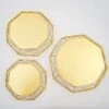 3 Pcs Octagon Geometric Metal Cake Stands Dessert Riser - Gold 2 3 Pcs Octagon Geometric Metal Cake Stands Dessert Riser - Gold -Optimal Home Decoration 3 pcs metal octagon base cake stands gold chdlr cake14 set gold 28617044721727