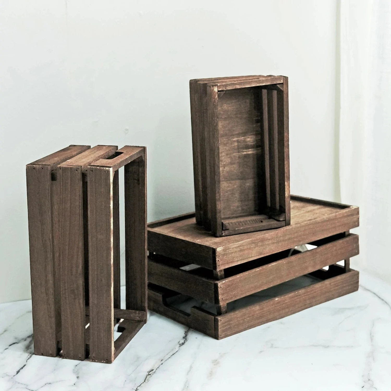 3 Pcs Natural Wooden Crate Boxes Planter Holders 19 3 Pcs Natural Wooden Crate Boxes Planter Holders - Image 17