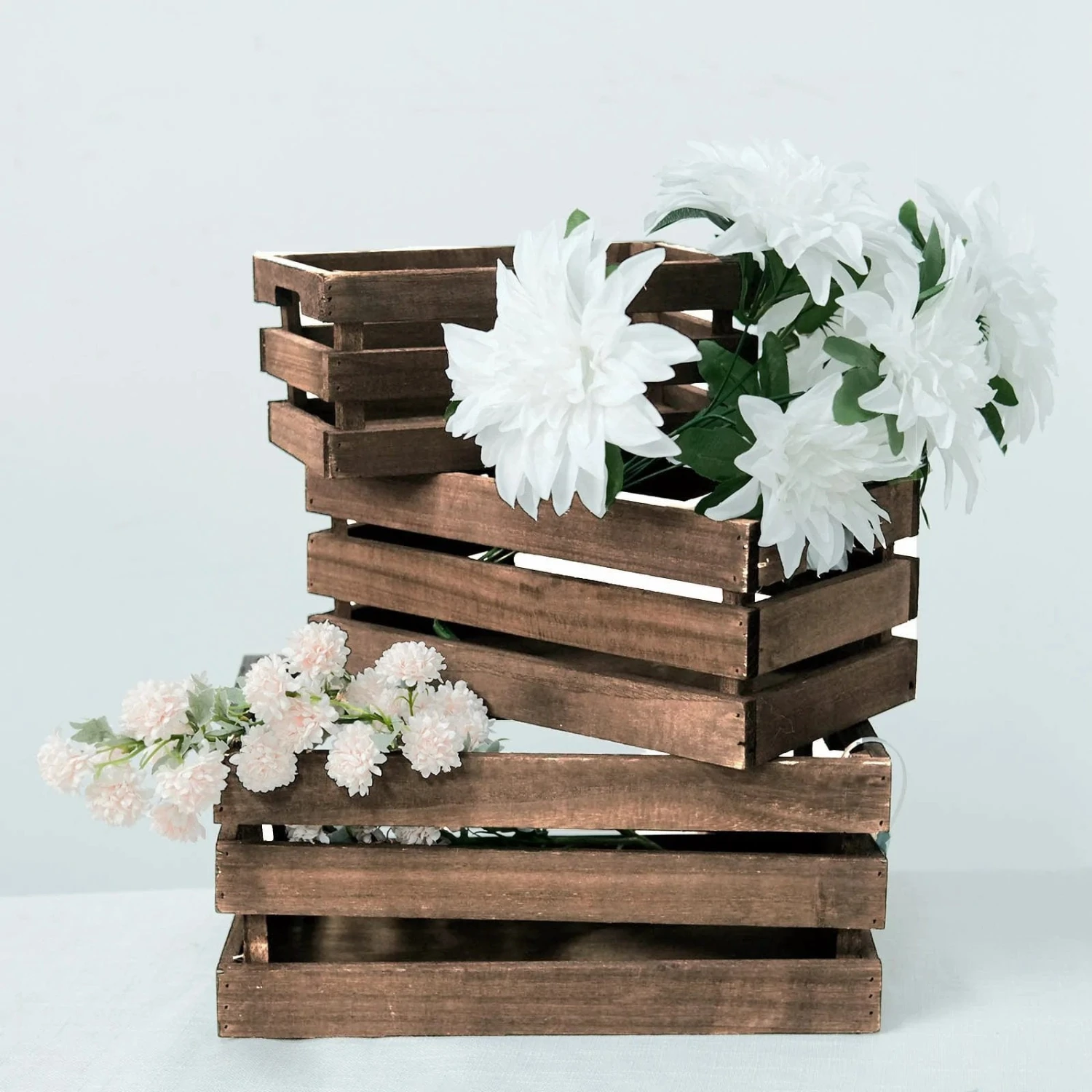3 Pcs Natural Wooden Crate Boxes Planter Holders 13 3 Pcs Natural Wooden Crate Boxes Planter Holders - Image 11