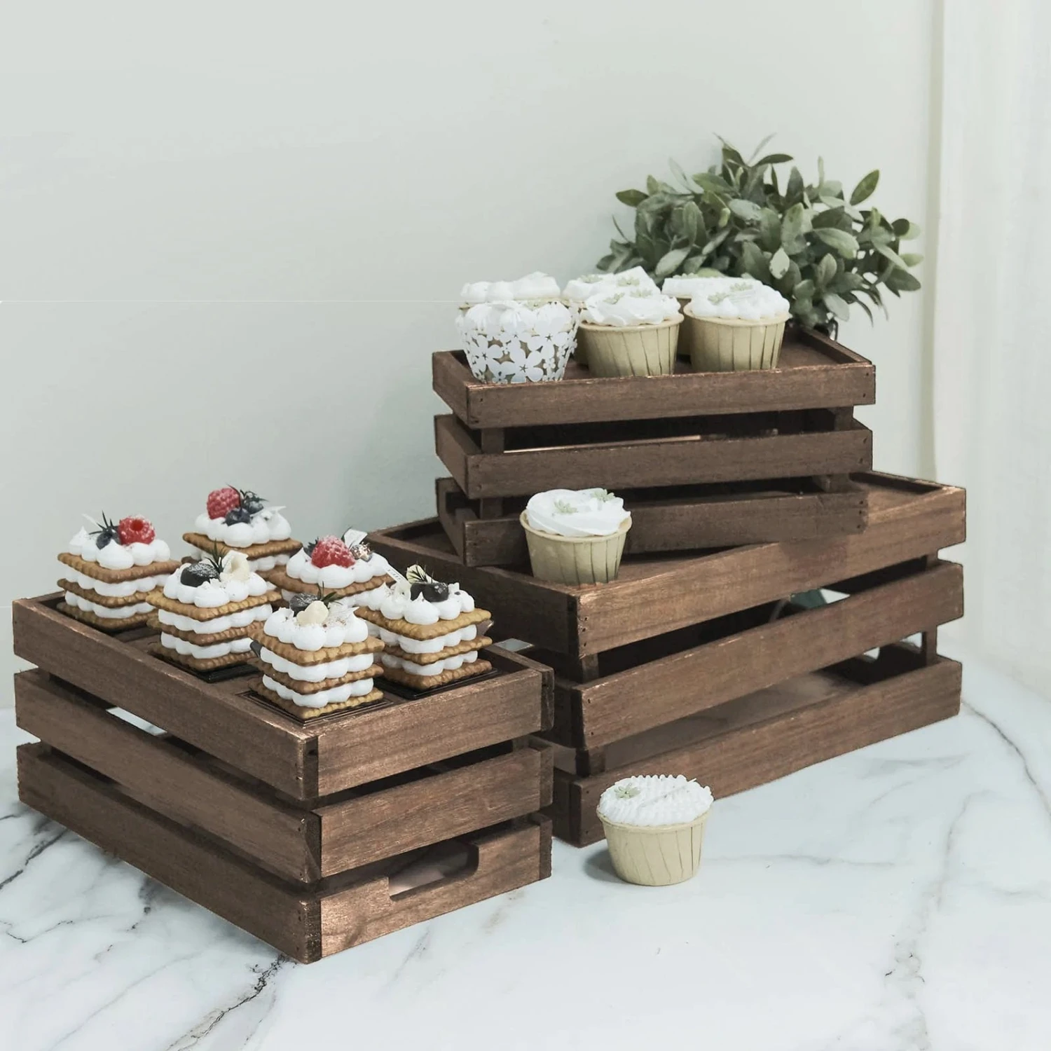 3 Pcs Natural Wooden Crate Boxes Planter Holders 14 3 Pcs Natural Wooden Crate Boxes Planter Holders - Image 12