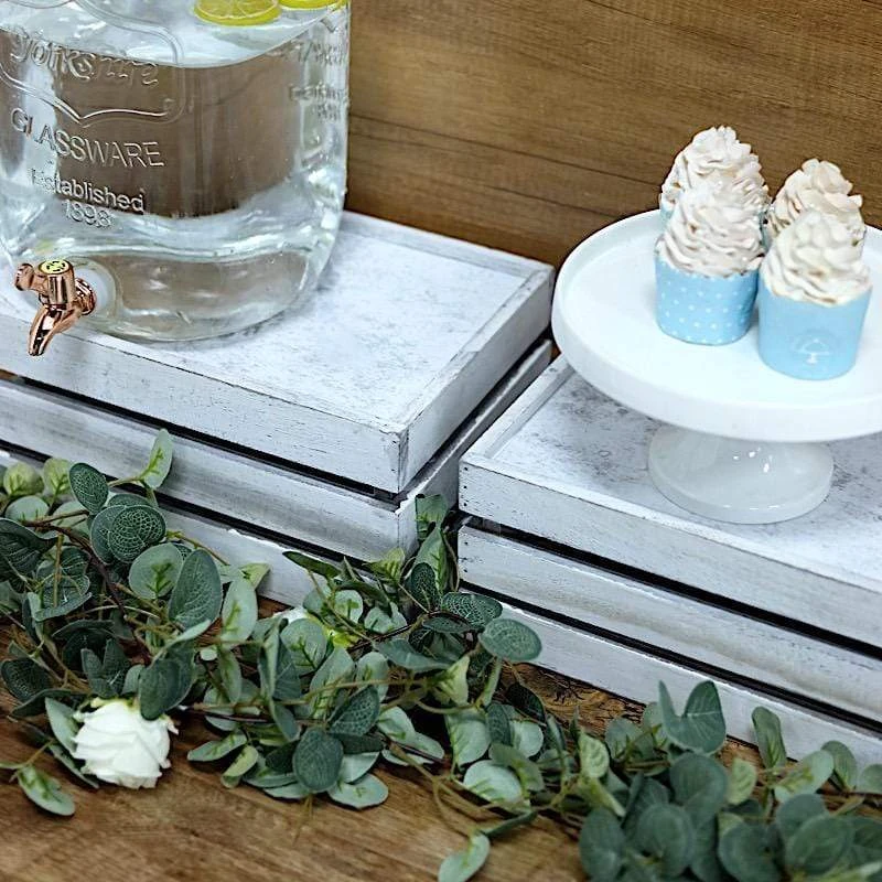 3 Pcs Natural Wooden Crate Boxes Planter Holders 6 3 Pcs Natural Wooden Crate Boxes Planter Holders - Image 4