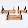 3 Rectangular Metal With Wood Floating Shelves - Natural -Optimal Home Decoration 3 pcs rectangular metal with wood floating shelves natural wod hopshlf flo01 dkbn 29145109168191