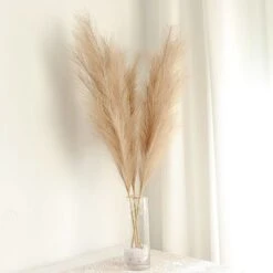 3 Stems 44" Artificial Pampas Grass Faux Plant Sprays -Optimal Home Decoration 3 stems 44 artificial pampas grass faux plant sprays 29792029704255