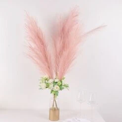 3 Stems 44" Artificial Pampas Grass Faux Plant Sprays -Optimal Home Decoration 3 stems 44 artificial pampas grass faux plant sprays 29792039665727