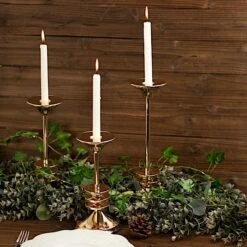 3 Taper Candle Holders 3-Disk Design Pedestal Candlestick Stands - Gold 17 3 Taper Candle Holders 3-Disk Design Pedestal Candlestick Stands - Gold -Optimal Home Decoration 3 taper candle holders disk pedestal design candlestick stands gold iron cand tp014 set gold 30746560593983
