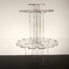 3-Tier 21" Round Acrylic Champagne Glasses Holder Flutes Display Stand - Clear -Optimal Home Decoration 3 tier 21 round acrylic champagne glasses holder flutes display stand clear disp stnd acry03 3 clr 30439875215423