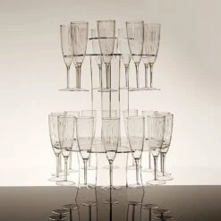 3-Tier 21" Round Acrylic Champagne Glasses Holder Flutes Display Stand - Clear 16 3-Tier 21" Round Acrylic Champagne Glasses Holder Flutes Display Stand - Clear -Optimal Home Decoration 3 tier 21 round acrylic champagne glasses holder flutes display stand clear disp stnd acry03 3 clr 30439875313727