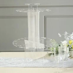 3-Tier 21" Round Acrylic Champagne Glasses Holder Flutes Display Stand - Clear 15 3-Tier 21" Round Acrylic Champagne Glasses Holder Flutes Display Stand - Clear -Optimal Home Decoration 3 tier 21 round acrylic champagne glasses holder flutes display stand clear disp stnd acry03 3 clr 30439875346495