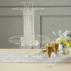 3-Tier 21" Round Acrylic Champagne Glasses Holder Flutes Display Stand - Clear 18 3-Tier 21" Round Acrylic Champagne Glasses Holder Flutes Display Stand - Clear -Optimal Home Decoration 3 tier 21 round acrylic champagne glasses holder flutes display stand clear disp stnd acry03 3 clr 30439875674175