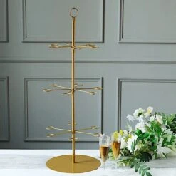 3-Tier 33" Metal Wine Glass Holder Tree Champagne Flutes Display Stand - Gold 15 3-Tier 33" Metal Wine Glass Holder Tree Champagne Flutes Display Stand - Gold -Optimal Home Decoration 3 tier 33 metal wine glass holder tree champagne flutes display stand gold disp stnd met01 3 gold 30483344359487