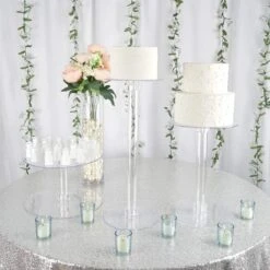 3 Tiers Clear Wedding Party Cupcake Cup Cake Stand Set -Optimal Home Decoration 3 tiers clear wedding party cupcake cup cake stand set cake stnd 3t 2 28534916546623
