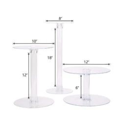 Optimal Home Decoration -Optimal Home Decoration 3 tiers clear wedding party cupcake cup cake stand set cake stnd 3t 2 28534926278719
