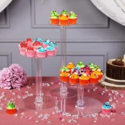 3 Tiers Clear Wedding Party Cupcake Cup Cake Stand Set -Optimal Home Decoration 3 tiers clear wedding party cupcake cup cake stand set cake stnd 3t 2 5047320543295