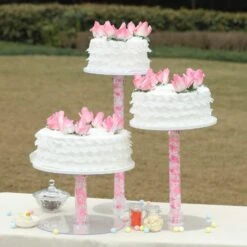 3 Tiers Clear Wedding Party Cupcake Cup Cake Stand Set -Optimal Home Decoration 3 tiers clear wedding party cupcake cup cake stand set cake stnd 3t 2 5047324704831