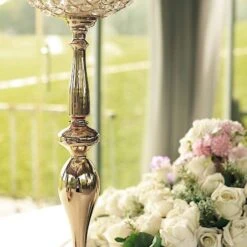 30" Tall Crystal Beaded Goblet Ball Candle Holder Centerpiece -Optimal Home Decoration 30 tall crystal beaded goblet ball candle holder centerpiece 28934796410943