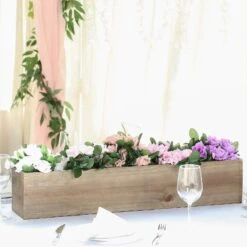 30" X 6" Wood Rectangular Box Planter Holders Centerpieces 31 30" X 6" Wood Rectangular Box Planter Holders Centerpieces -Optimal Home Decoration 30 x 6 wood rectangular box planter holders centerpieces 28968491352127