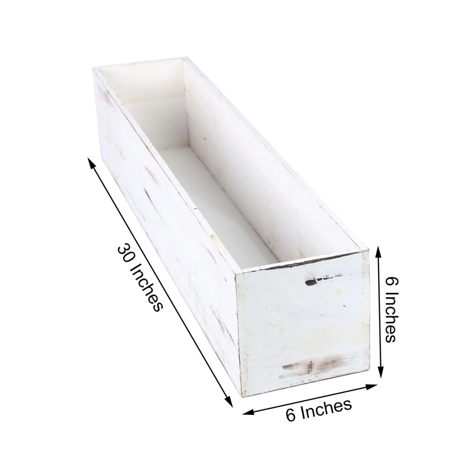 30" X 6" Wood Rectangular Box Planter Holders Centerpieces 14 30" X 6" Wood Rectangular Box Planter Holders Centerpieces - Image 12