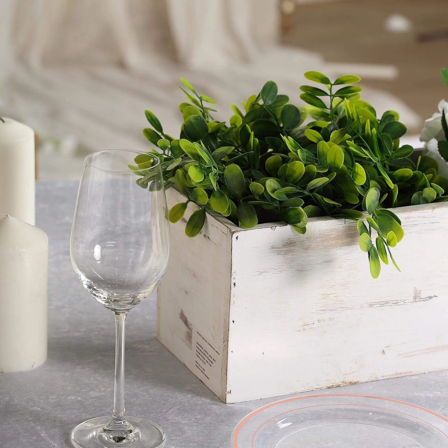 30" X 6" Wood Rectangular Box Planter Holders Centerpieces 20 30" X 6" Wood Rectangular Box Planter Holders Centerpieces - Image 18