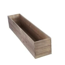 30" X 6" Wood Rectangular Box Planter Holders Centerpieces