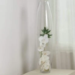 31" Tall Cylindrical Glass Vase - Clear -Optimal Home Decoration 31 tall cylindrical glass vase clear vase a36 32 13549688422463