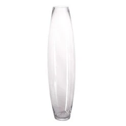 31" Tall Cylindrical Glass Vase - Clear
