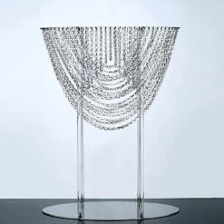32" Acrylic Crystal Chandelier Flower Display Stand Wedding Centerpiece - Clear