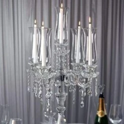 32" Tall 5 Arm Crystal Glass Candelabra Hurricane Taper Candle Holder - Clear 12 32" Tall 5 Arm Crystal Glass Candelabra Hurricane Taper Candle Holder - Clear -Optimal Home Decoration 32 tall 5 arm crystal glass candelabra hurricane taper candle holder clear chdlr glas 019 28394462117951