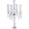 32" Tall 5 Arm Crystal Glass Candelabra Hurricane Taper Candle Holder - Clear -Optimal Home Decoration 32 tall 5 arm crystal glass candelabra hurricane taper candle holder clear chdlr glas 019 28564261666879