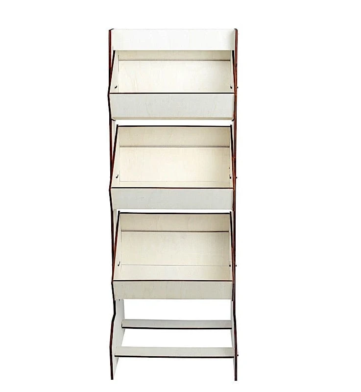 33" Stand 3 Tier Laser Cut Wood Cupcake Dessert Display Rack - Natural 3 33" Stand 3 Tier Laser Cut Wood Cupcake Dessert Display Rack - Natural