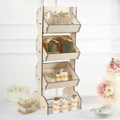 33" Stand 3 Tier Laser Cut Wood Cupcake Dessert Display Rack - Natural 16 33" Stand 3 Tier Laser Cut Wood Cupcake Dessert Display Rack - Natural -Optimal Home Decoration 33 stand 3 tier laser cut wood cupcake dessert display rack natural cake wod014 l nat 30788523851839