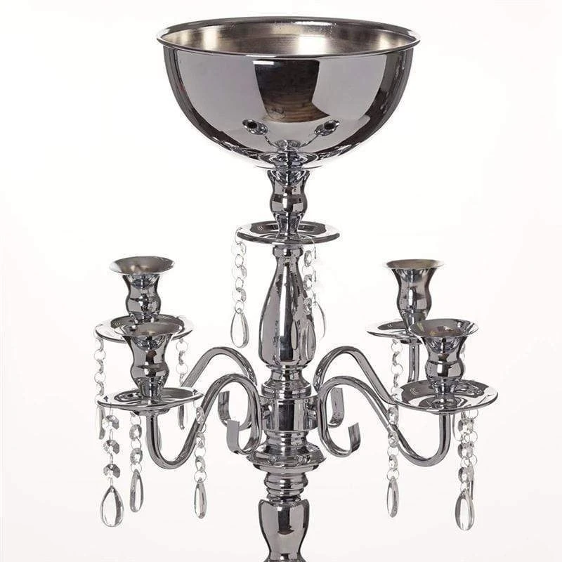 33" Tall Metal Candelabra Candle Holder Centerpiece 6 33" Tall Metal Candelabra Candle Holder Centerpiece - Image 4