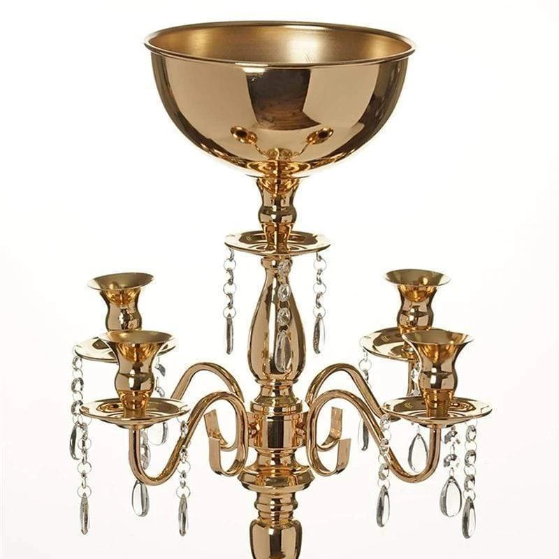 33" Tall Metal Candelabra Candle Holder Centerpiece 9 33" Tall Metal Candelabra Candle Holder Centerpiece - Image 7