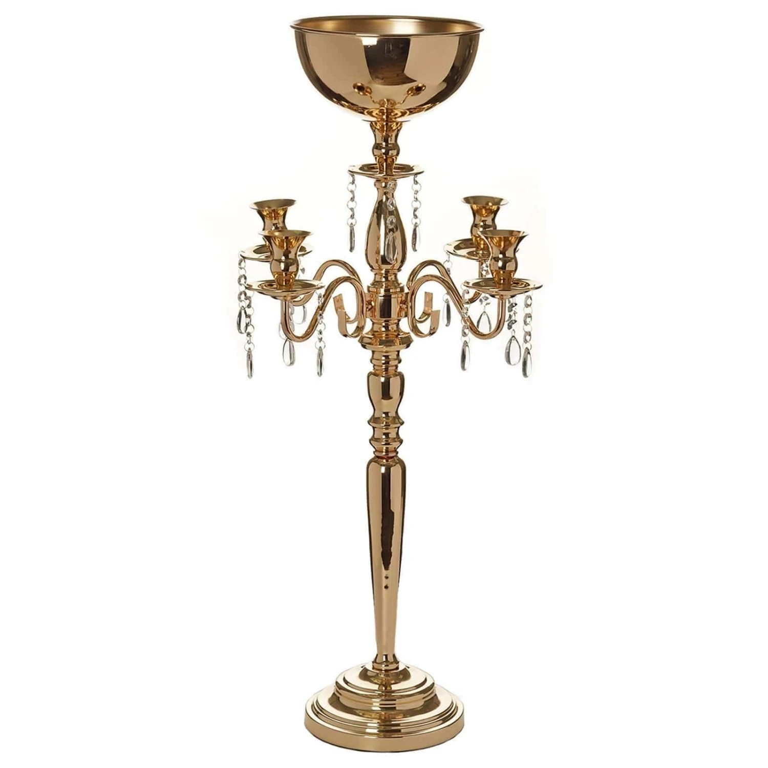 33" Tall Metal Candelabra Candle Holder Centerpiece 7 33" Tall Metal Candelabra Candle Holder Centerpiece - Image 5