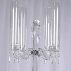 36" Tall 4 Arm Crystal Glass Candelabra Cylinder Taper Candle Holder - Clear 9 36" Tall 4 Arm Crystal Glass Candelabra Cylinder Taper Candle Holder - Clear -Optimal Home Decoration 36 tall 4 arm crystal glass candelabra cylinder taper candle holder clear chdlr glas 022 28506326270015