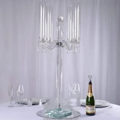 36" Tall 4 Arm Crystal Glass Candelabra Cylinder Taper Candle Holder - Clear 10 36" Tall 4 Arm Crystal Glass Candelabra Cylinder Taper Candle Holder - Clear -Optimal Home Decoration 36 tall 4 arm crystal glass candelabra cylinder taper candle holder clear chdlr glas 022 28506356154431