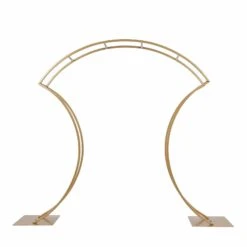38" Curvy Metal Flower Arch Stand Wedding Table Centerpiece - Gold -Optimal Home Decoration 38 curvy metal flower arch stand wedding table centerpiece gold iron stnd14 38 gold 30414380171327