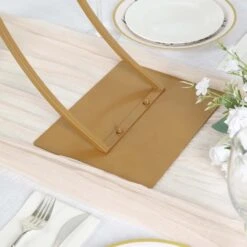 38" Curvy Metal Flower Arch Stand Wedding Table Centerpiece - Gold -Optimal Home Decoration 38 curvy metal flower arch stand wedding table centerpiece gold iron stnd14 38 gold 30414380302399