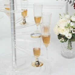 4.5 Ft Acrylic Spiral Champagne Glasses Holder Flutes Display Stand - Clear -Optimal Home Decoration 4 5 ft acrylic spiral champagne glasses holder flutes display stand clear disp stnd acry04 40 clr 30582107209791