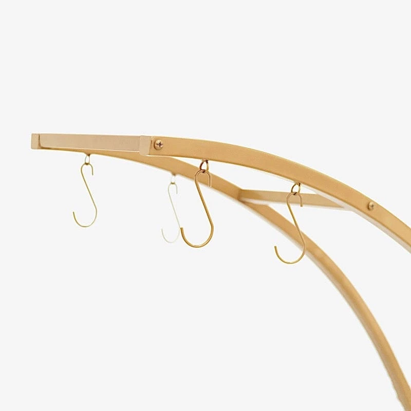 4.5 Ft Metal 4 Tier Half Moon Ladder Display Stand Plant Shelf Rack - Gold 7 4.5 Ft Metal 4 Tier Half Moon Ladder Display Stand Plant Shelf Rack - Gold - Image 5