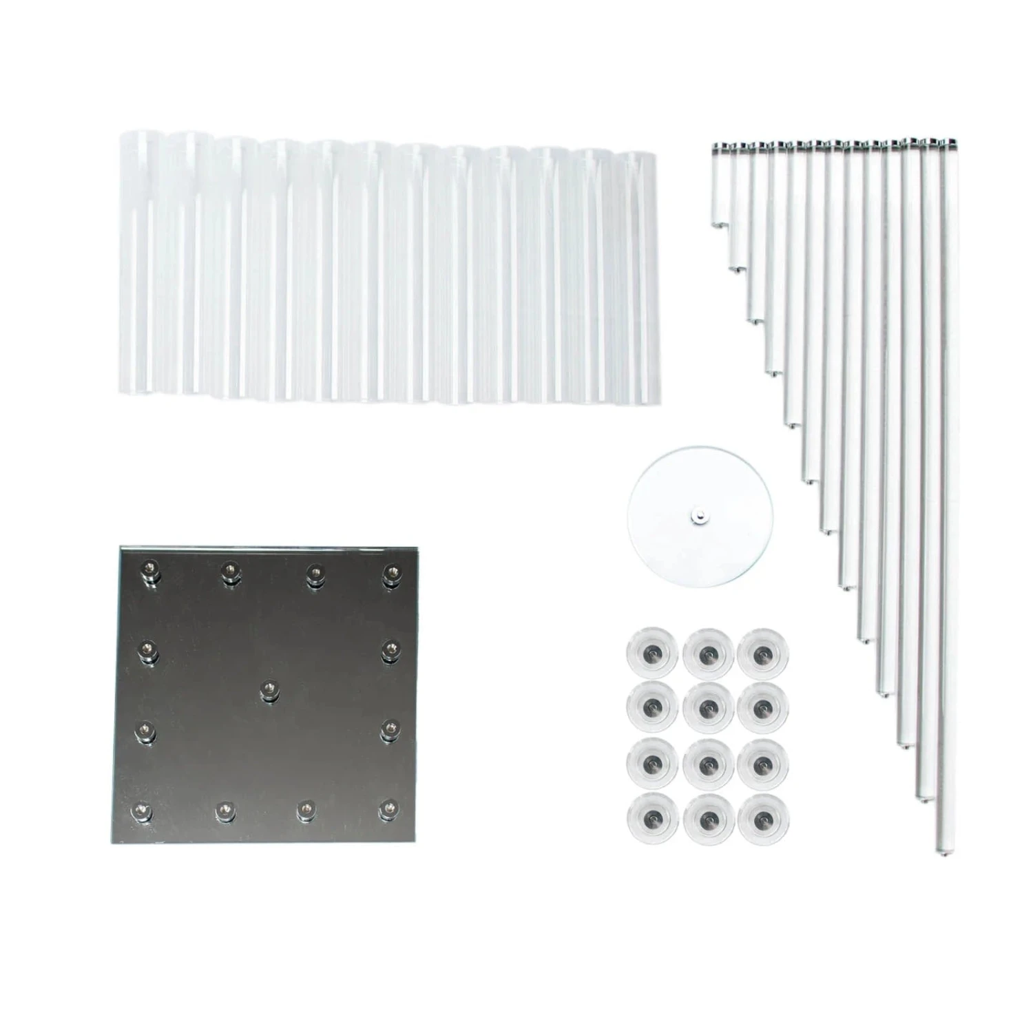 4.5 Ft Tall 12 Arm Crystal Glass Square Candelabra Taper Candle Holder - Clear 6 4.5 Ft Tall 12 Arm Crystal Glass Square Candelabra Taper Candle Holder - Clear - Image 4