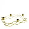 4 Arm Metal Rectangular Candelabra Taper Candle Holders - Gold 2 4 Arm Metal Rectangular Candelabra Taper Candle Holders - Gold -Optimal Home Decoration 4 arm metal rectangular candelabra taper candle holders gold iron cand tp002 l gold 29544697724991