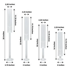 4 Crystal Hurricane Taper Candle Holders With Cylinder Glass Shades - Clear 19 4 Crystal Hurricane Taper Candle Holders With Cylinder Glass Shades - Clear -Optimal Home Decoration 4 crystal hurricane taper candle holders with cylinder glass shades clear chdlr glas 041 set clr 30578590777407