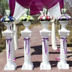 4 Pcs 12.5" Tall Decorative Roman Empire Wedding Columns Extensions -Optimal Home Decoration 4 pcs 12 5 tall decorative roman empire wedding columns extensions prop roma st05 5177272729663