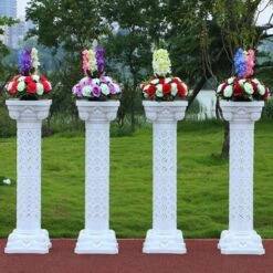 4 Pcs 12.5" Tall Decorative Roman Empire Wedding Columns Extensions -Optimal Home Decoration 4 pcs 12 5 tall decorative roman empire wedding columns extensions prop roma st05 5177273352255